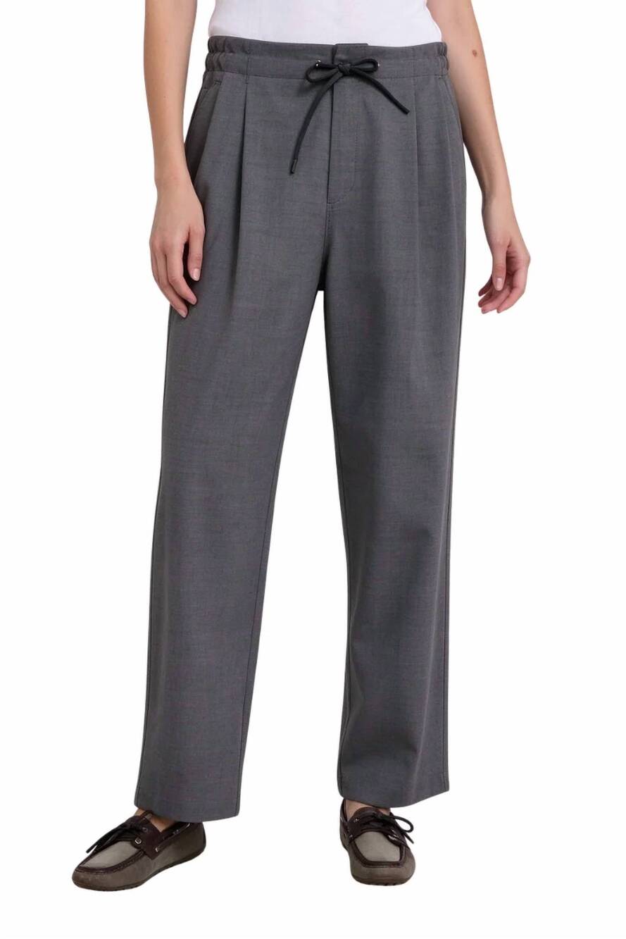 NEW BRUNELLO CUCINELLI women's tailored track trousers pant in grey